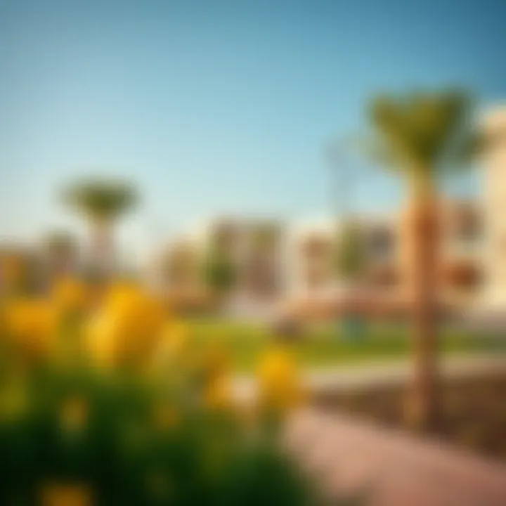 Community amenities in Amer Al Twar including parks and recreational areas