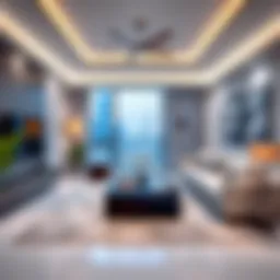 Modern apartment living room in Oud Metha