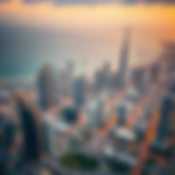 Aerial view of Dubai's skyline highlighting real estate developments