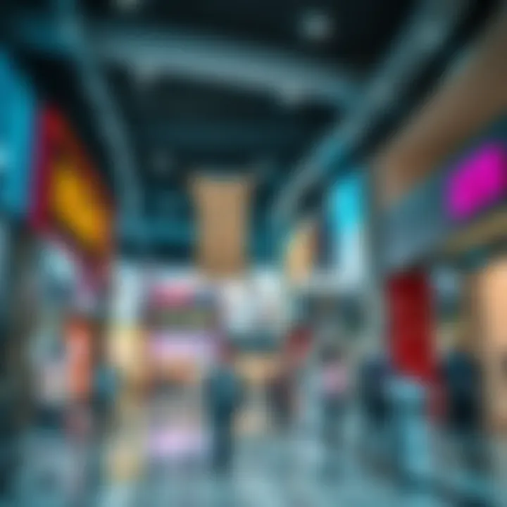 Vibrant retail spaces inside Aster Ansar Mall filled with diverse brands