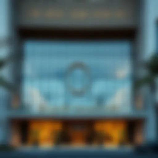 Stunning facade of Binghatti Sales Center showcasing modern architecture