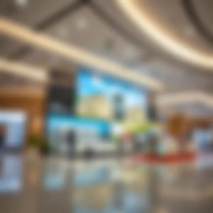 Engaging Visuals at Binghatti Sales Center Engaging visual display at Binghatti Sales Center attracting potential investors