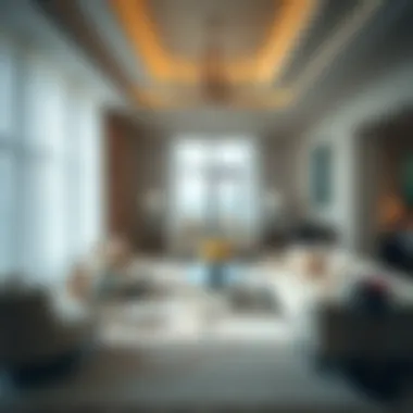 Opulent Living: Interior of Bulgari Resort Suite Elegant interior of a Bulgari Resort suite featuring lavish furnishings