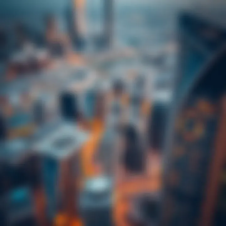 Aerial Perspective of Mandarin Buildings in Dubai Aerial view of Mandarin buildings in Dubai skyline