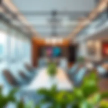 A collaborative workspace setting with innovative design