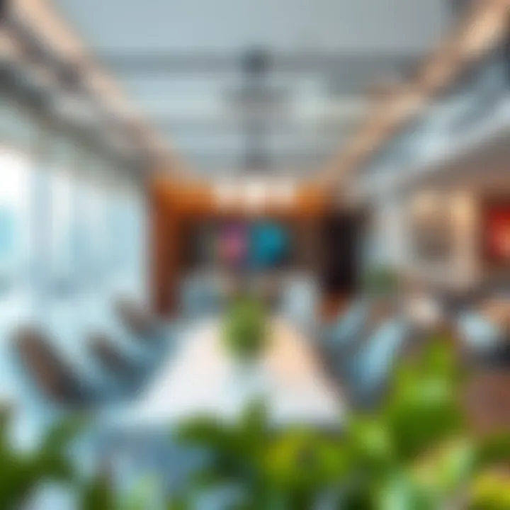 A collaborative workspace setting with innovative design