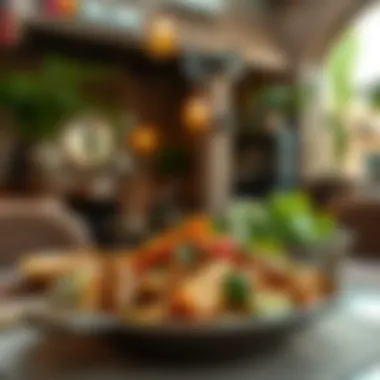 Local dish served in a traditional setting