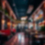 Vibrant interior of a popular restaurant in Karama