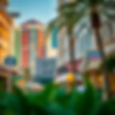 Vibrant neighborhood surrounding Damac Residence highlighting local attractions