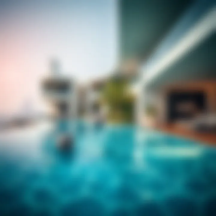 Modern architecture showcasing innovative water features