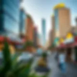 Stunning architectural view of Dubai City Walk showcasing modern design