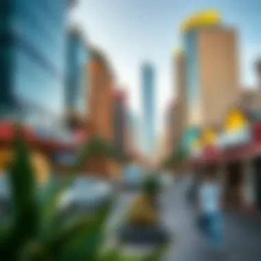 Stunning architectural view of Dubai City Walk showcasing modern design