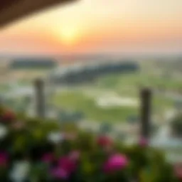 Luxurious golf course view in Dubai Golf City