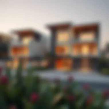 Modern residential architecture in Dubai Golf City