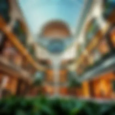 Stunning architectural view of Dubai Mall showcasing its modern design.