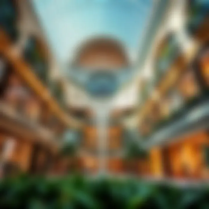 Stunning architectural view of Dubai Mall showcasing its modern design.