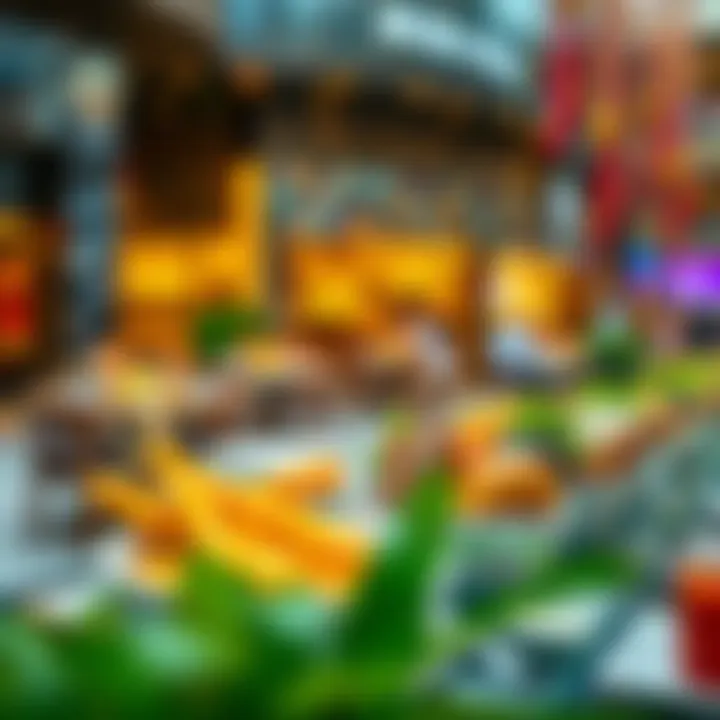 Diverse dining options available at Dubai Mall, featuring various cuisines.