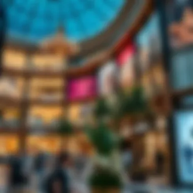 Luxurious shopping experience at Dubai Mall with high-end brands.