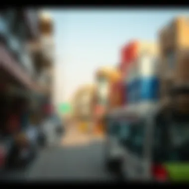 Neighborhood Insights: The Heart of Dubai Living A vibrant neighborhood in Dubai with bustling markets and residential areas