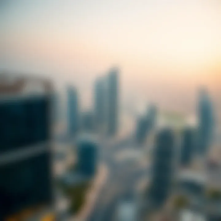Aerial view showcasing the modern skyline of Dubai South Urbana