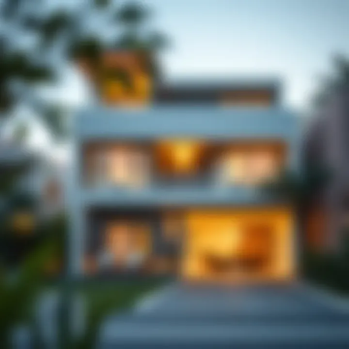 Luxurious residential property highlighting contemporary architecture