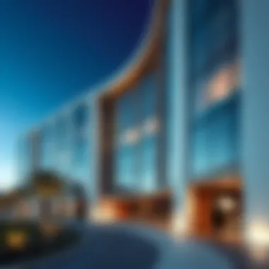 Modern Architectural Design Architectural details of Fontaine Dubai showcasing modern design