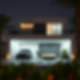 Modern garage structure in Dubai