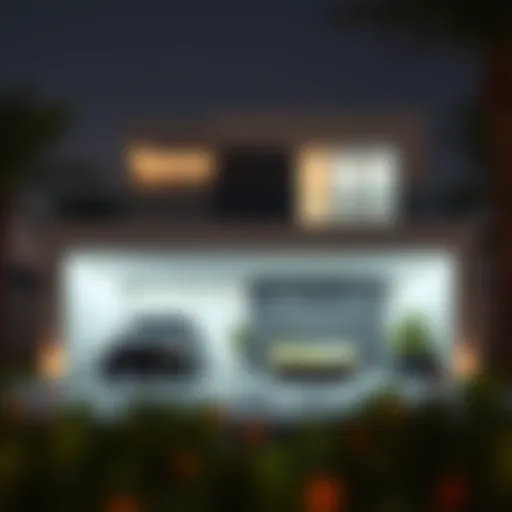 Modern garage structure in Dubai