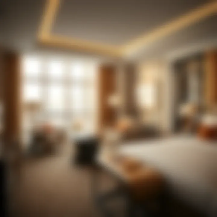 Luxurious interior of a suite at Hilton Hotel Creek emphasizing comfort and elegance
