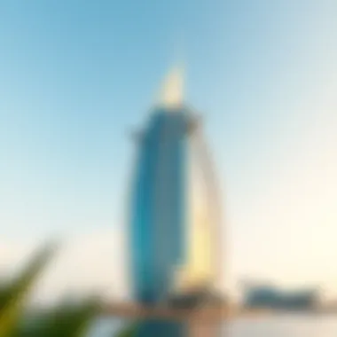 The elegant Burj Al Arab showcasing its distinctive sail-like structure