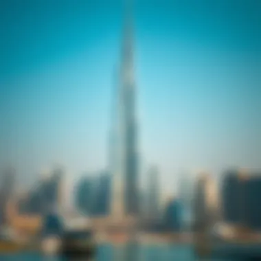 A breathtaking view of the Burj Khalifa towering over Dubai's skyline
