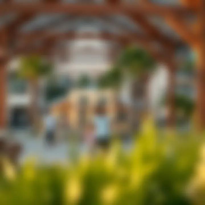 Families enjoying community amenities and recreational spaces