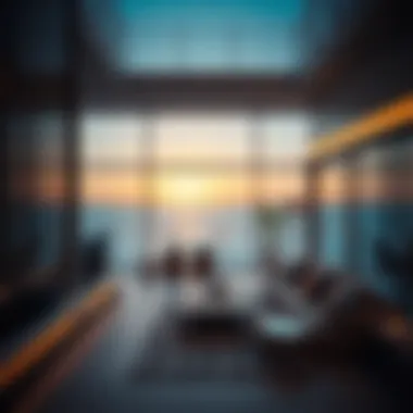 Luxurious beachfront living spaces with stunning sea views