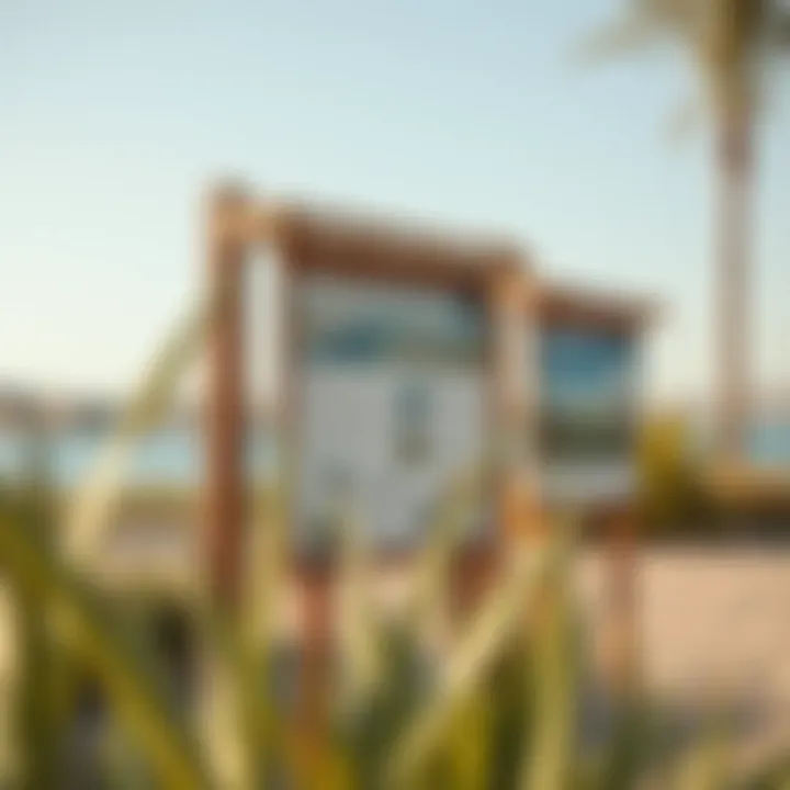 Interpretative Signs at Love Lake Qudra Interpretative signs around Love Lake Qudra explaining its significance and design.