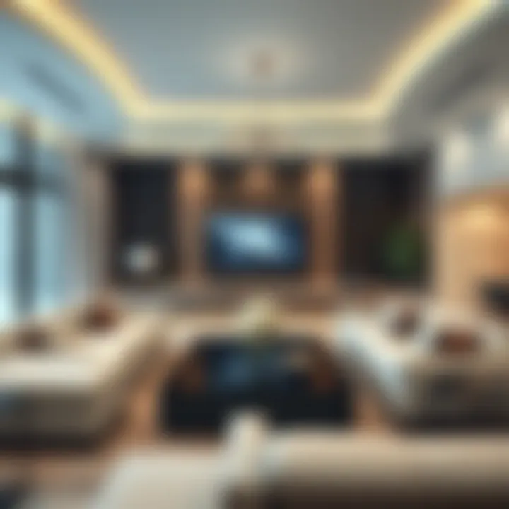 Elegant living room showcasing modern design and luxury