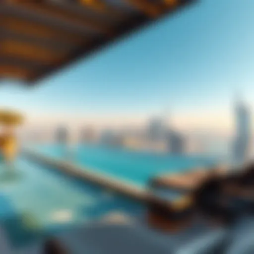 Stunning Outdoor Pool in Dubai Luxurious outdoor pool with stunning skyline view