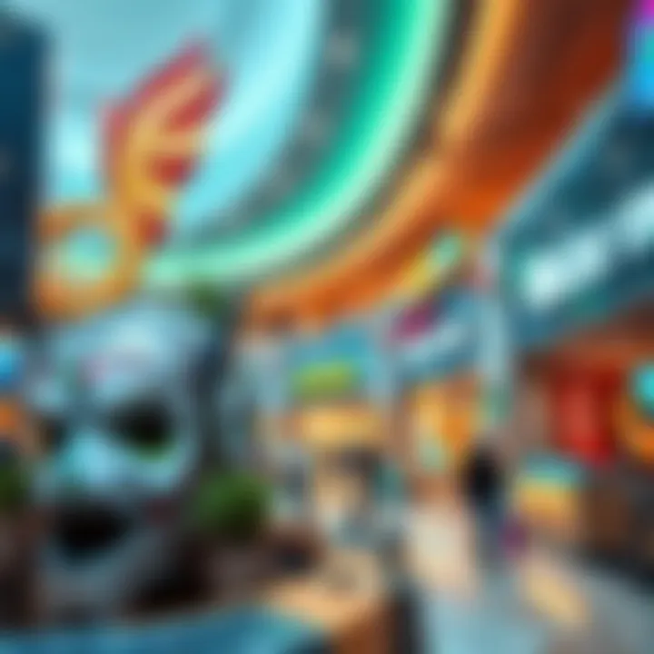 Entertainment zone in Manar Mall highlighting leisure activities