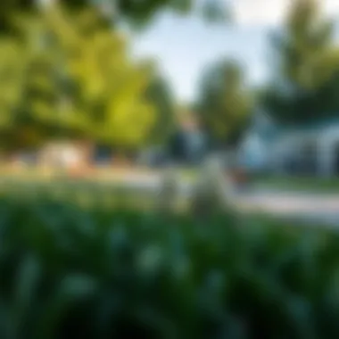 Vibrant community park in Minutes Meadows Village filled with greenery