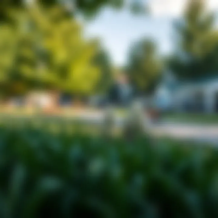 Vibrant community park in Minutes Meadows Village filled with greenery