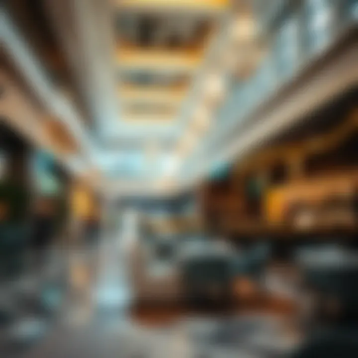 Luxurious dining experience within a shopping center