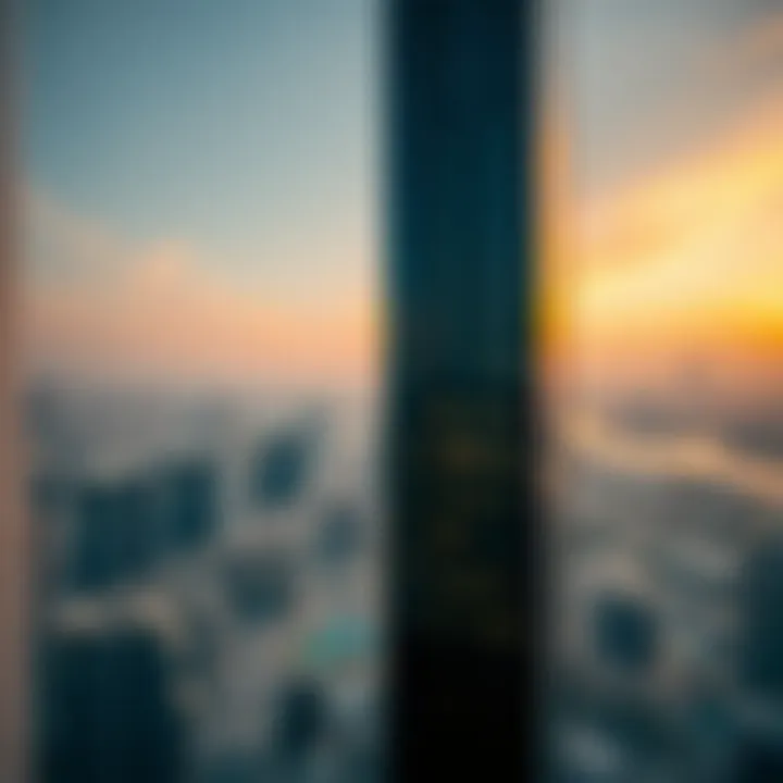 Panoramic View from O2 Tower Panoramic view of Jumeirah Lakes Towers from O2 Tower