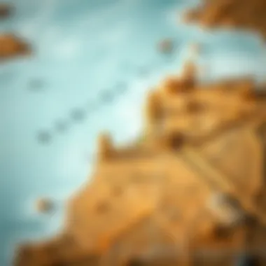 Map highlighting the geographical positioning of Ramhan Island in relation to Dubai