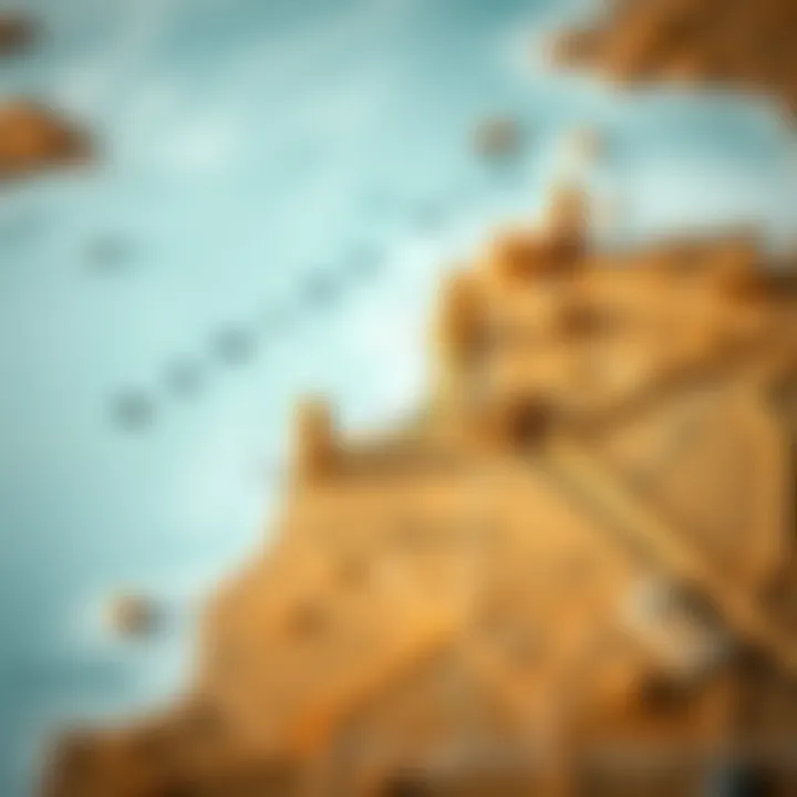 Map highlighting the geographical positioning of Ramhan Island in relation to Dubai