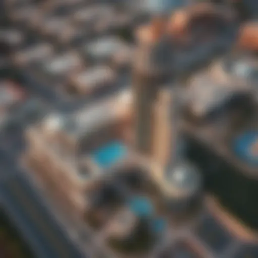 Stunning aerial view of Ranim Mudon showcasing its architectural elegance