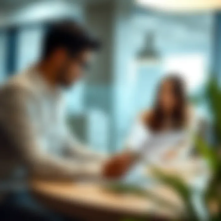 Clients Consultation for Real Estate Clients reviewing legal documents with a consultant