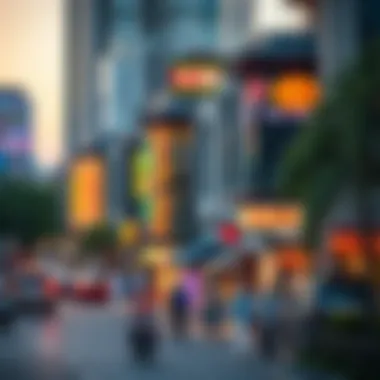 Vibrant neighborhood view of China Cluster