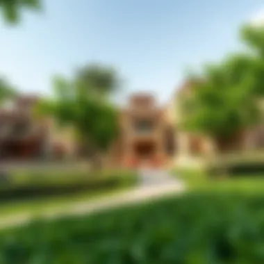 Lush Green Community Park in Silicon Oasis Lush green community park within Silicon Oasis surrounding Semmer Villas