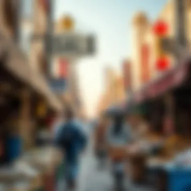 A bustling marketplace in Dubai showcasing small business opportunities