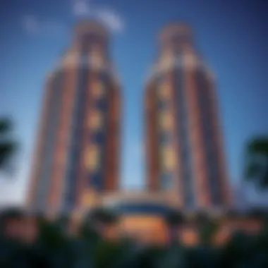 Stunning exterior view of Sparkle Towers showcasing its unique architectural design