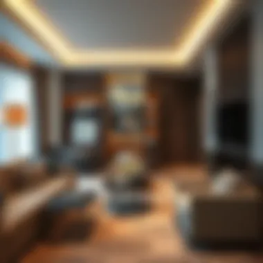 Spacious suite with modern furnishings